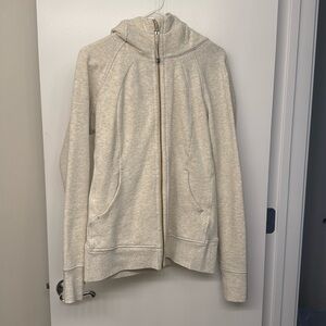 Lululemon size 12 scuba full zip hoodie *gold jacket like new